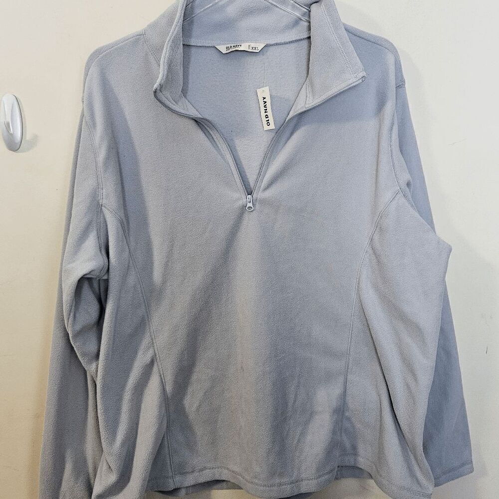 Old Navy Jersey Quarter Zip Active WarmβLong-Sleeve Shirt NWT Women's Blue Size